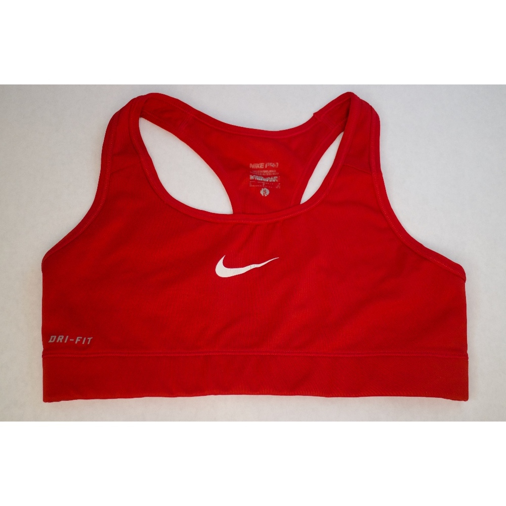 Nike Pro Dri-Fit Sports Bra in Red